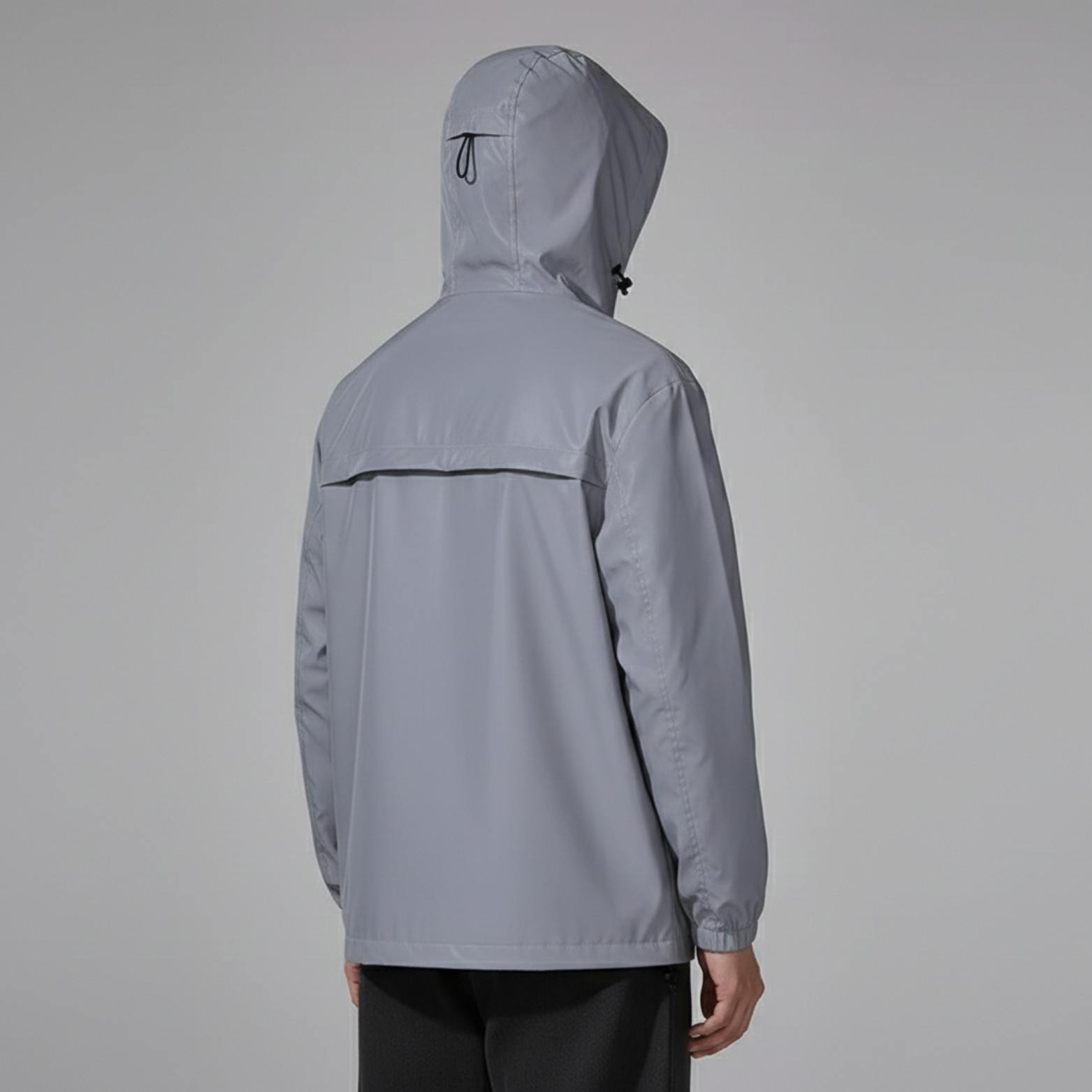 Men's Reflective Windbreaker Jacket Hooded Waterproof Hip Hop Dance Coat New image 2