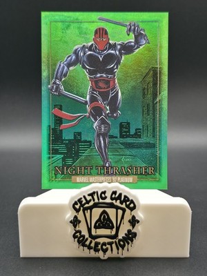 SkyBox Marvel Masterpieces 92 Platinum - Night Thrasher #63 Green PMG /10 Card