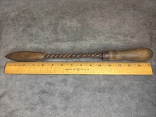 Vintage Copper Head Soldering Iron Electrician Lineman Tool Wood Handle 15&rdquo;