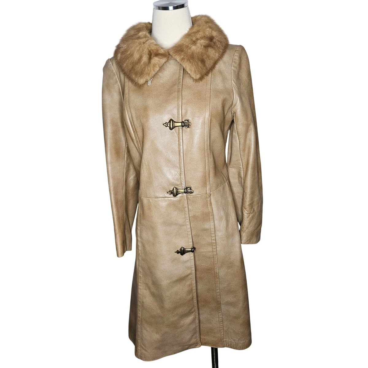 Fur Beige Vintage Coats, Jackets & Vests for Women for sale | eBay