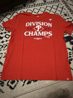 NWT Philadelphia Phillies 2025 East Division Champs Locker Room T-shirt XL New