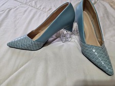 Woman High Heels Shoes Blue Elegant