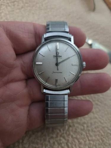OMEGA Seamaster Men's Automatic Watch Vintage White/Silver Runs Great