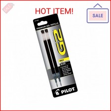 Pilot, G2 Gel Ink Refills, Bold Point 1 mm, Black, Pack of 2