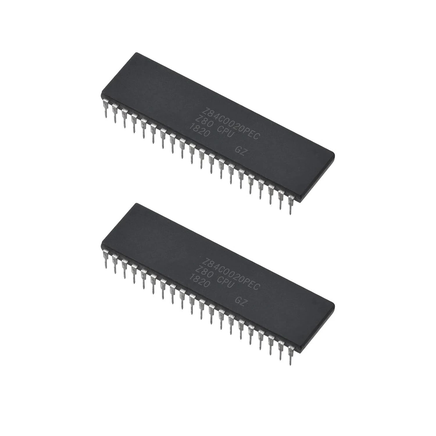 2Pcs Z84C0020PEC Z80 Z80CPU IC CPU Microprocessor 20Mhz,Dip-40.