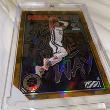 2019-20   NBA Hoops Premium Stock - Get Out the Way Ja Morant #12 Orange (RC)