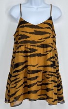Tiger Stripe Sleeveless Tiered Baby Doll Top Show Me Your Mumu S Festival Fairy