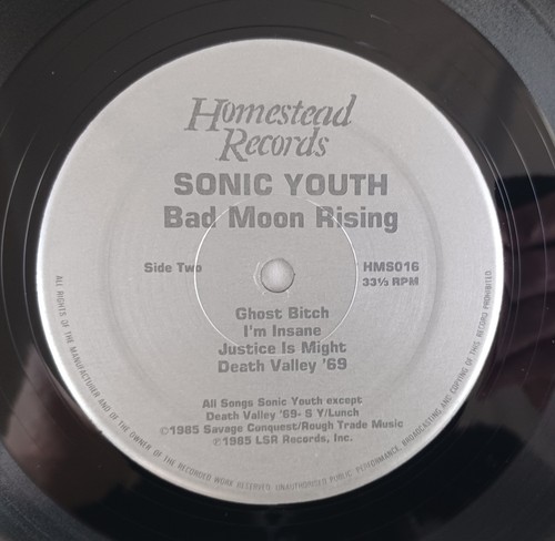 💿Sonic Youth: Bad Moon Rising 1985/1986 Homestead HMS016 Vinyl LP Record/Insert - Picture 8 of 16