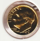 24k Gold Plate Rare Old US 1975 Liberty Roosevelt Dime Collector Collection Coin