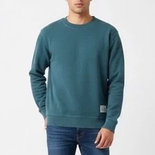 American Giant Classic Crewneck Sweatshirt Teal Green Made in USA Size L