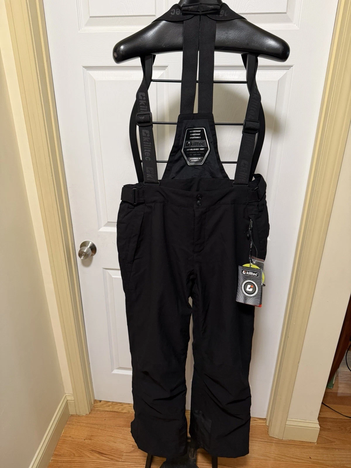 KILLTEC MENS SKI PANTS SNOW SUSPENDERS w REMOVABLE STRAPS WATERPROOF MEDIUM