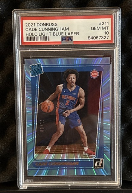 2021-22 Donruss - Rated Rookie Cade Cunningham #211 Holo Light Blue Laser /60