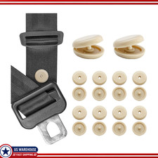 10 Sets Seat Belt Buckle Stopper Clip Snap-on Plastic Button Stopcolor Beige 10 Sets Seat Belt Buckle Stopper Clip Snap-on Plastic Button Stopcolor Beige