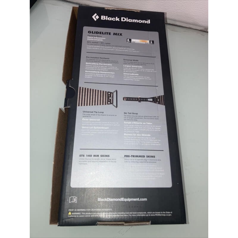 BLACK DIAMOND GLIDELITE MIX SKIN 140MM 157-168 CM PELLI DI Foca foto 4