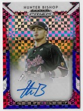 2019 Panini Prizm Draft Hunter Bishop Autograph #17 Red White & Blue /99 Rookie
