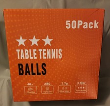 50- 3 Star Table Tennis Balls, 40 , Orange Colored, High Quality ABS, 2.7g