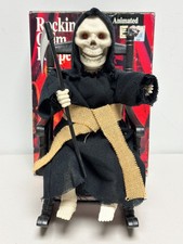 Halloween Factory Rocking Grim Reaper Animated Display Figure Needs Batteries 