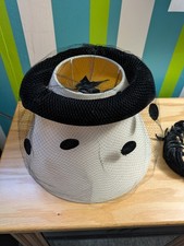 Vintage Black Velvet Pillbox Hat with Polka Dots Veil