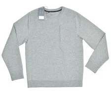 NEW Men's VA Sport Pinnacle Fleece Mid Grey Crew Regular Size S Sweatshirt