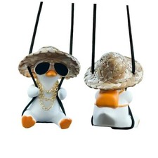 Swing Duck Car Hanging Ornament - Cute Pendant for Rearview Mirror - Cool Duck