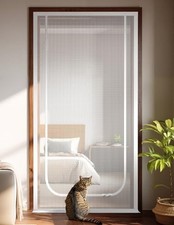 BFNN Cat Screen Door, Scratch Resistant Mesh Gate, Fit 36'' x 82'' Door, U