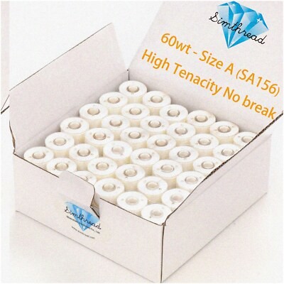 144 White Polyester Pre-Wound Bobbins