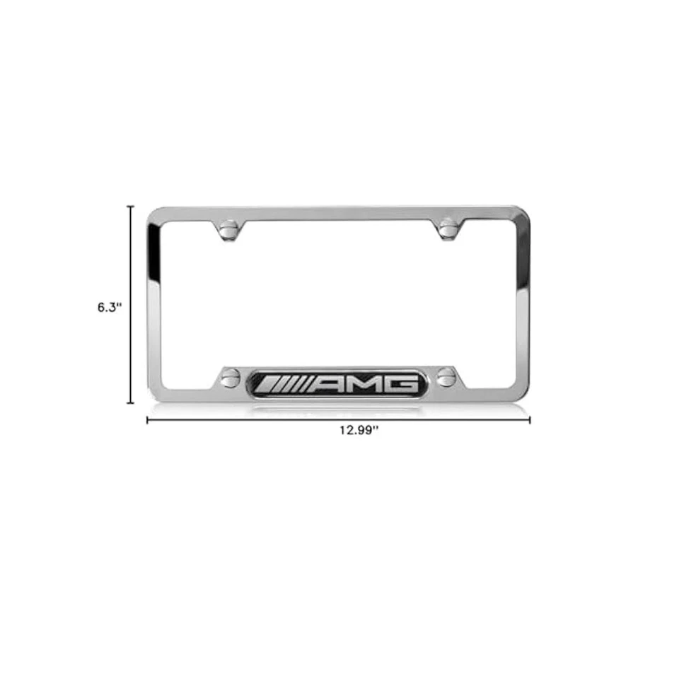 Enhanced License Plate Frame, Stainless Steel and Carbon Fiber, Sleek Look - Image 2 of 2