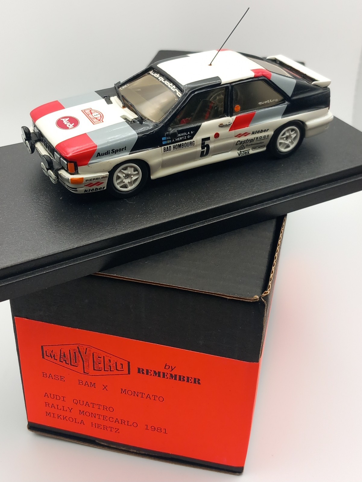 1:43 Audi Quattro #5 Rally Montecarlo 1981 BAM X Built 1994 Madyero by Remember