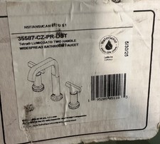 Delta 35587-CZ-PR-DST Tetra 1.2 GPM Widespread Bathroom Faucet New
