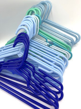 Lot of 29 Plastic Hangers Baby Toddler Nursery Closet Variety Shades of Blue
