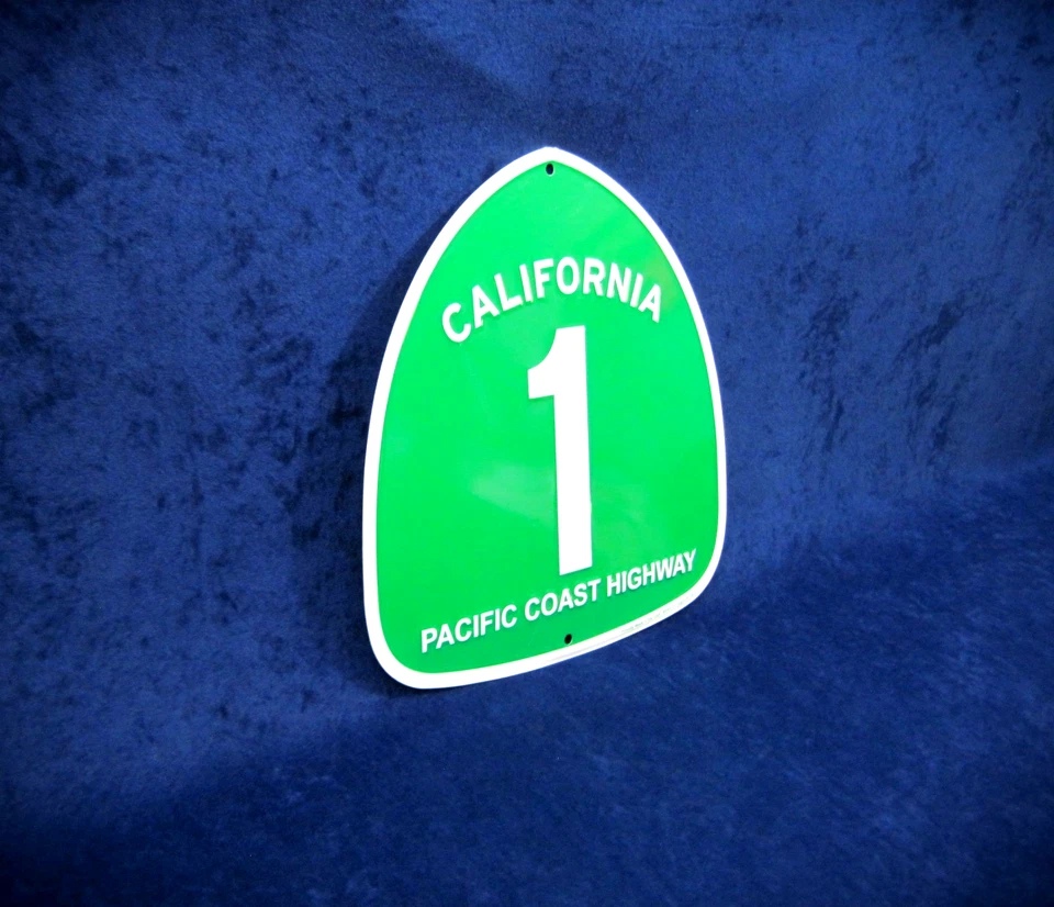 PACIFIC COAST HWY ~ Embossed Metal Shield Sign Garage Man Cave Bar ~ MADE in USA - Image 3 of 4