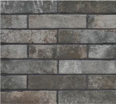 Capella Charcoal Brick 2 in. x 10 in. Matte Porcelain Floor Wall Tile 5.15 sqft