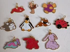 (10) TY Beanie Babies Charms Pendants Lot Metal Enamel 90s Vintage for Bracelet