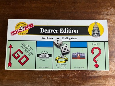 Vintage Monopoly Denver Mile High City Edition 1996 Board Game