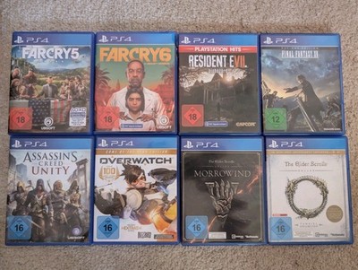 PS4 Spiele-Paket (8 Spiele)   u.a. Far Cry 6, Resident Evil, Final Fantasy