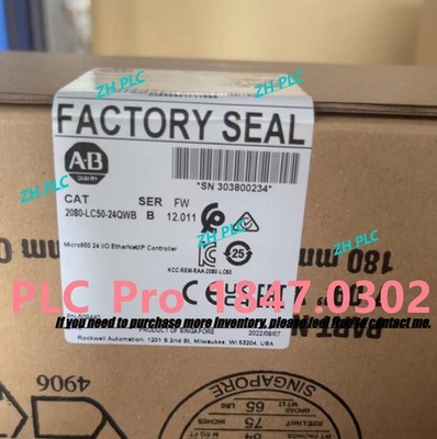 New Sealed Allen-Bradley 2080-LC50-24QWB Micro850 24 I/O EtherNet/IP Controller