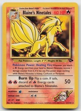 Blaine's Ninetales 21/132 Gym Challenge Unlimited Pokemon Lightly Played