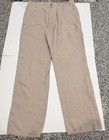 Tahari Pants Womens 12 brown 100%  Linen Straight pockets summer beach work  — photo 1