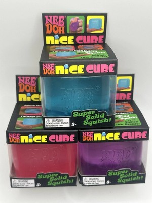 Nee Doh Nice Cube - Super Solid - Blue Pink Purple - Brand New/Factory Sealed