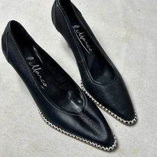 J. Marco Women’s Size 7.5 Black Genuine Leather Heels B