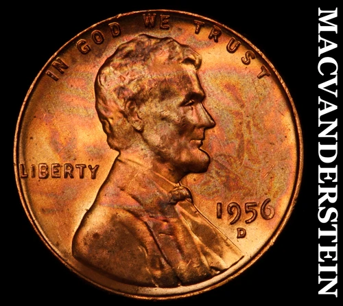 1956-D Lincoln Wheat Cent- Choice Gem Brilliant Unc Luster No Reserve #J946