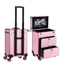 Waterproof Trolley Makeup Case Rolling Cosmetic Beauty Lock Travelling Box Bt7e Waterproof Trolley Makeup Case Rolling Cosmetic Beauty Lock Travelling Box Bt7e