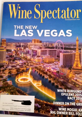 Wine Spectator Magazine SEPT 30 2018 Vegas Golden Knights Owner Bill Foley NHL
