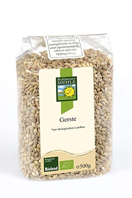 Bohlsener Mühle Gerste geschält, 500 g Gerstenkörner Müslibowl Vegan
