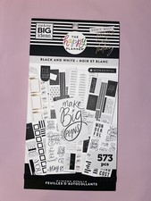 The Happy Planner Value Pack 30 Pages 573 Stickers Book BLACK  WHITE BRAND NEW