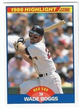 1989 Score #654 Wade Boggs HL Boston Red Sox HOF