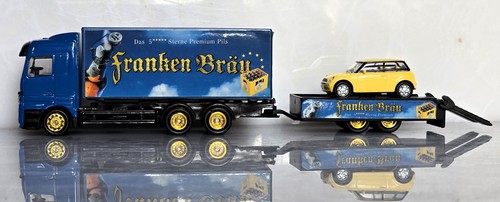 Frankenbräu MB Actros LKW Modell Mini Cooper Sammeltruck Werbetruck Minitruck - Bild 2 von 7