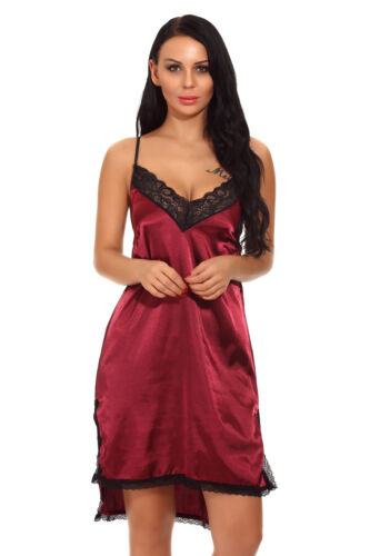 Sexy Bata Satén Lencería Mujeres Vestido de Encaje Babydoll Camisón Prendas para dormir Pijama - Imagen 195 de 243