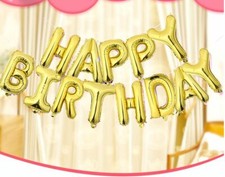16''Happy Birthday Balloons Banner Party Decoration Celebrations 13 Words pc 
