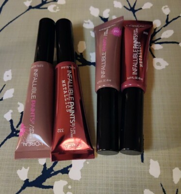 L'Oreal Infallible Paints Lips Metallics Lot of TWO #332 and #310